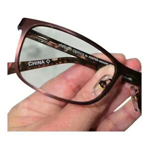 Design Optics *Read* Frames Only By Foster Grant PD58 5MM 52016-140 Maroon Specs